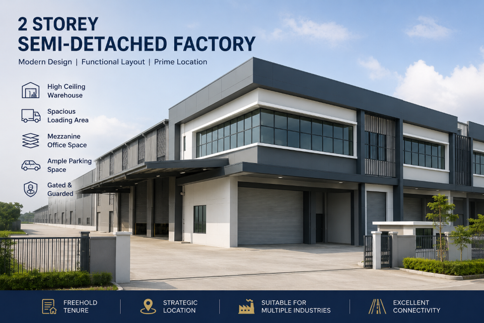 Brand-New Semi d Factory Investment Near KLIA, Sepang